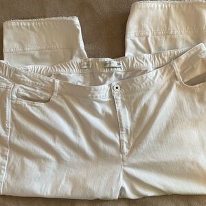 J. Jill Women's Plus Size White Capri Jeans 26W